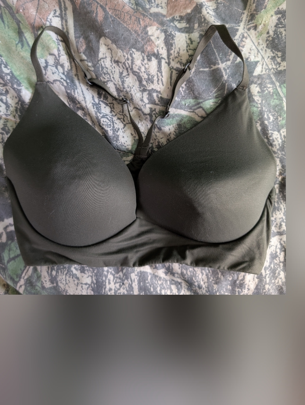 Olive Green Seamless Padded Bralette